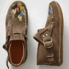 Shoes For Women | Cat Patchwork Buckle Moccasin