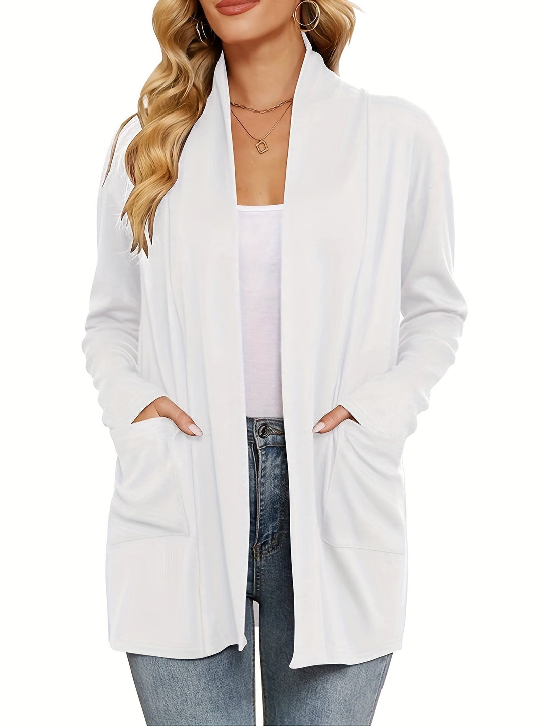 Sophie | Thick Knit Casual Cardigan with Long Sleeves and Open Front