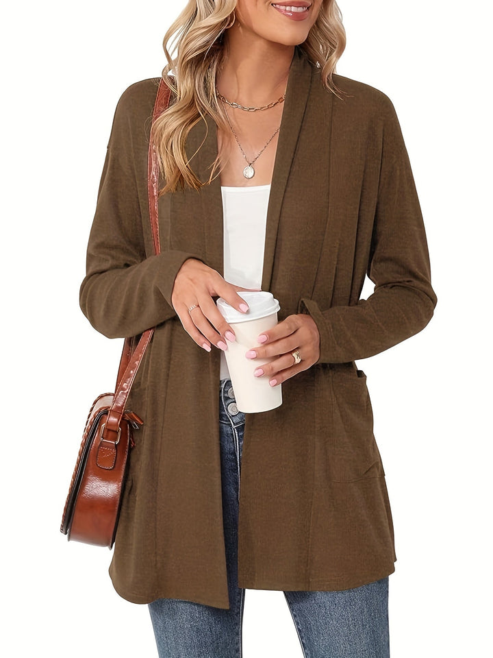 Sophie | Thick Knit Casual Cardigan with Long Sleeves and Open Front