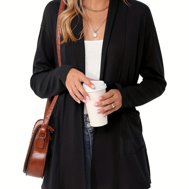Sophie | Thick Knit Casual Cardigan with Long Sleeves and Open Front