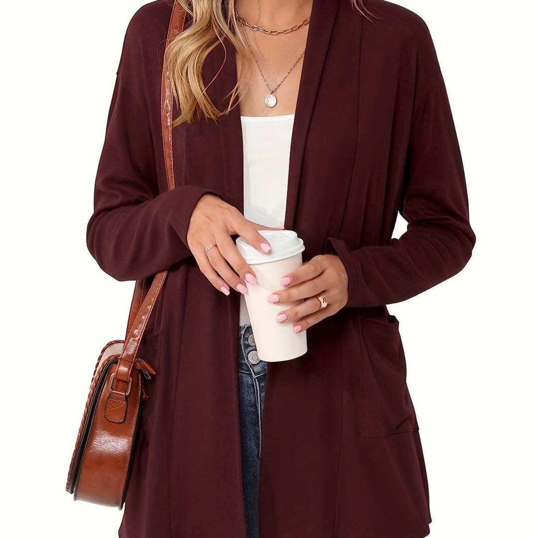 Sophie | Thick Knit Casual Cardigan with Long Sleeves and Open Front