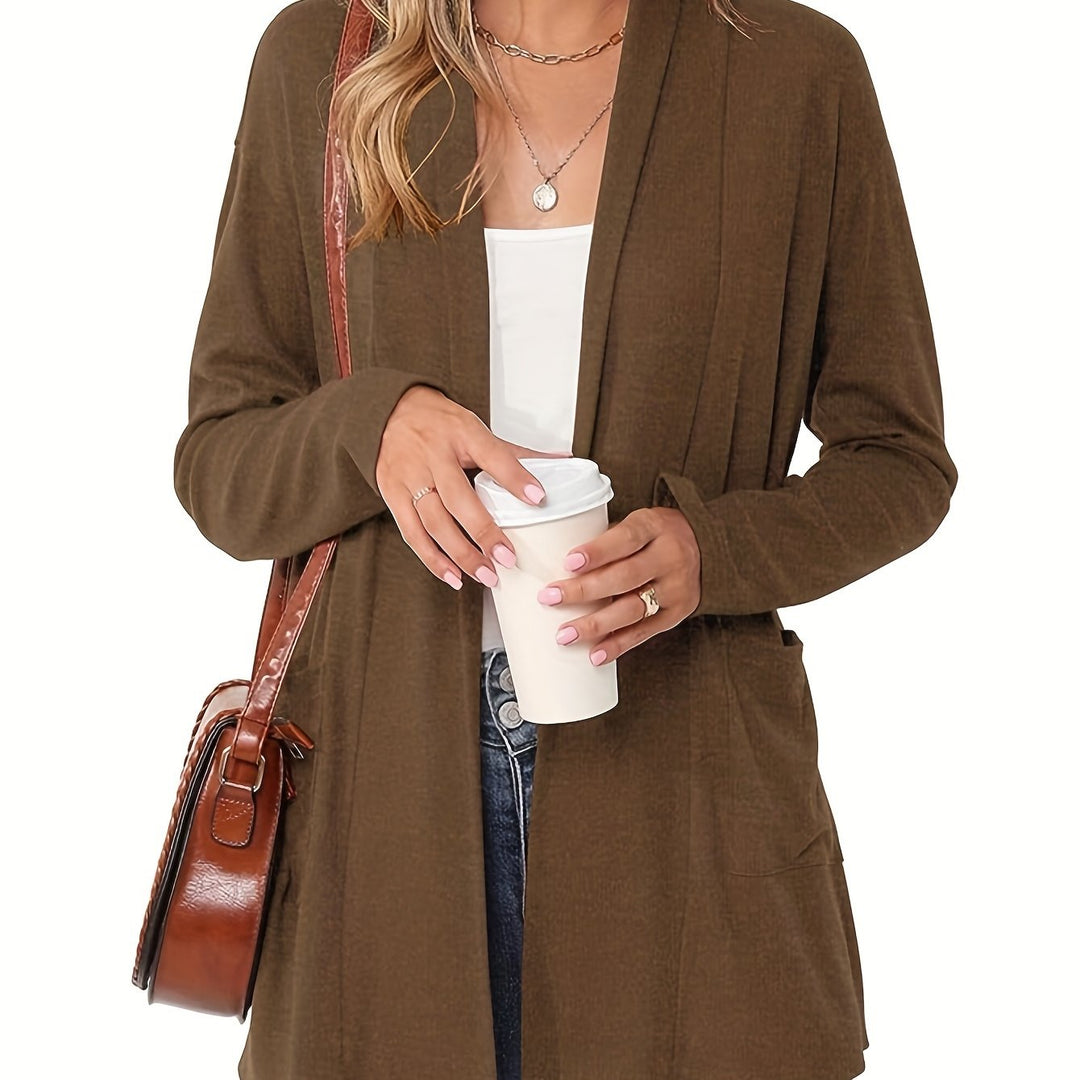 Sophie | Thick Knit Casual Cardigan with Long Sleeves and Open Front