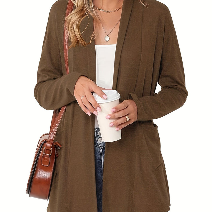 Sophie | Thick Knit Casual Cardigan with Long Sleeves and Open Front