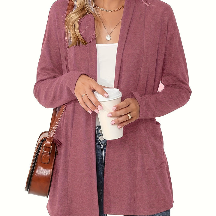 Sophie | Thick Knit Casual Cardigan with Long Sleeves and Open Front