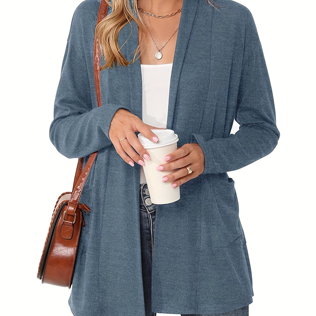Sophie | Thick Knit Casual Cardigan with Long Sleeves and Open Front