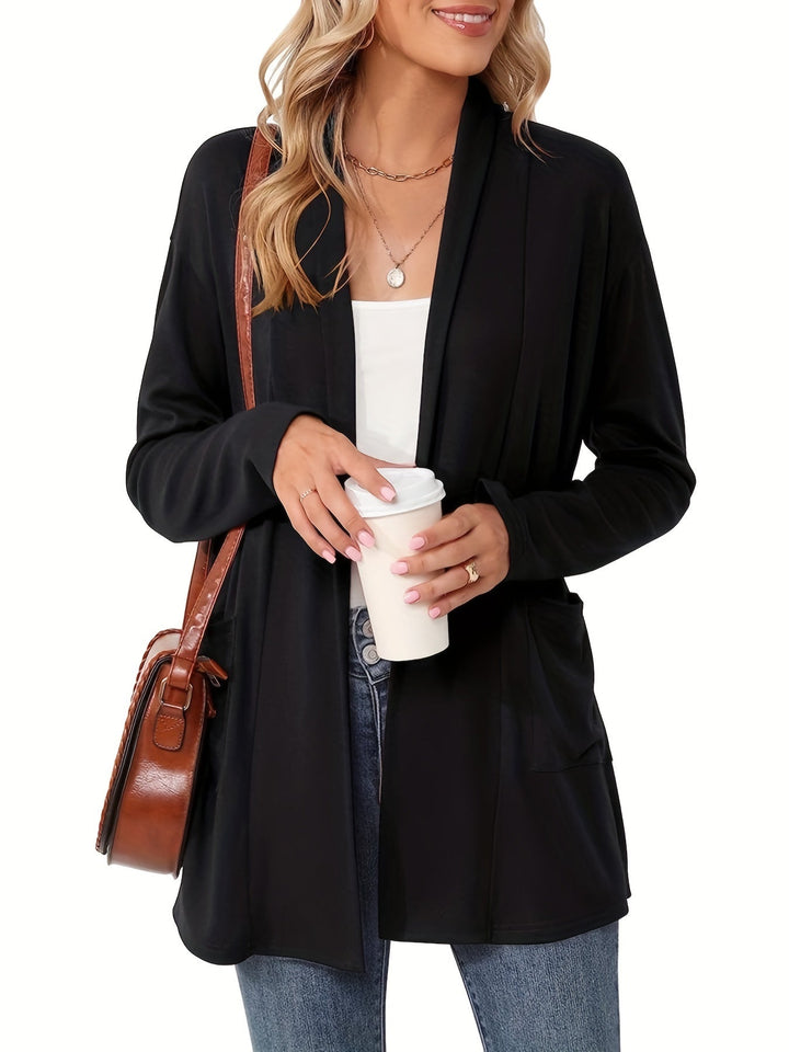 Sophie | Thick Knit Casual Cardigan with Long Sleeves and Open Front