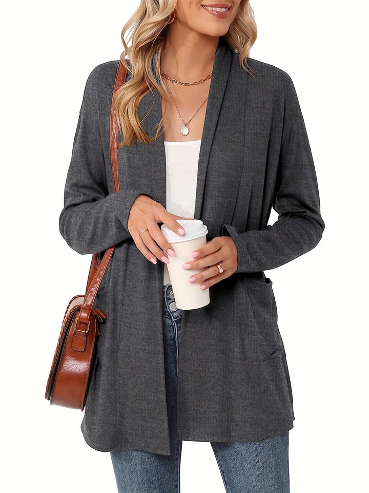 Sophie | Thick Knit Casual Cardigan with Long Sleeves and Open Front