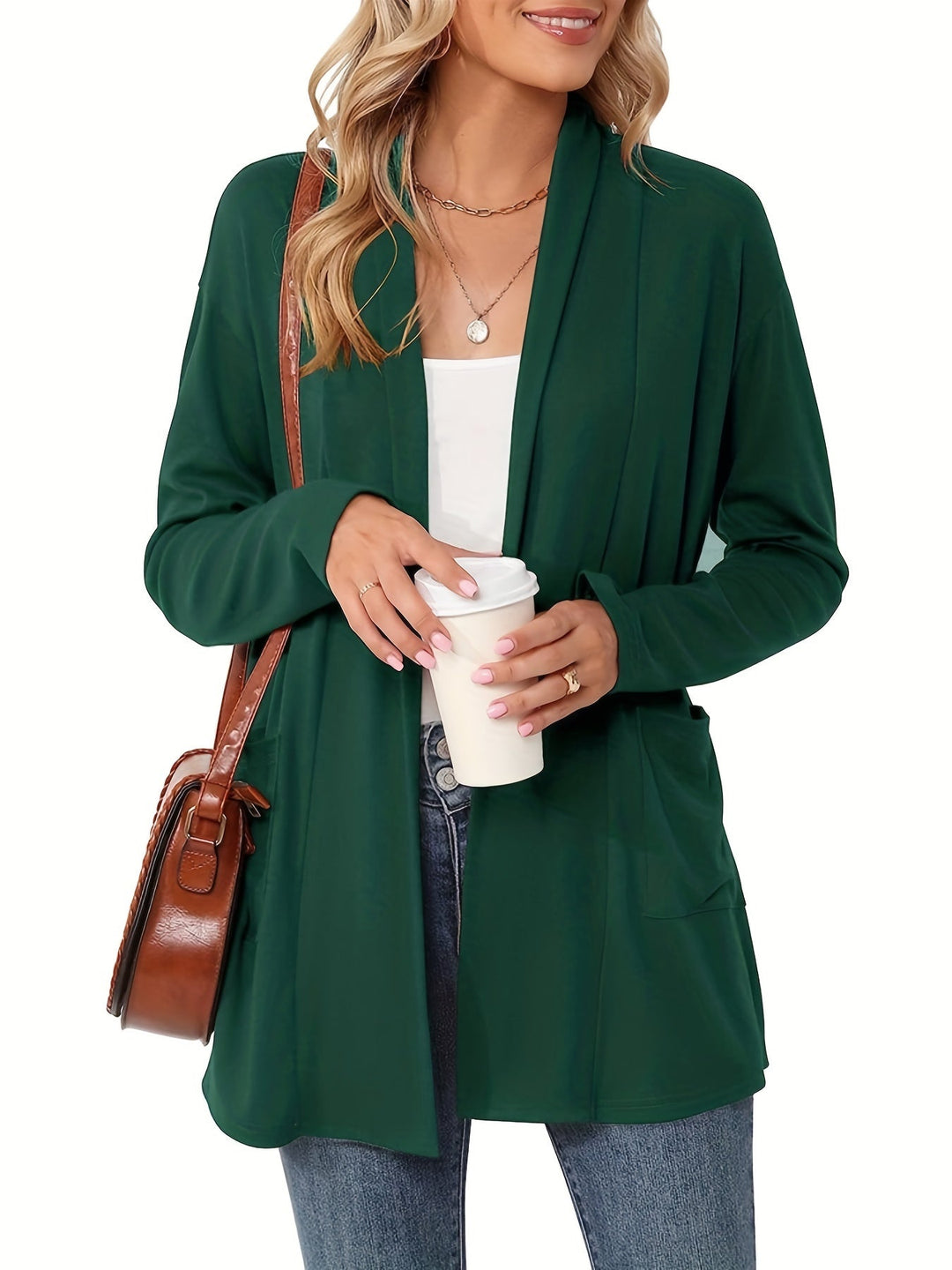 Sophie | Thick Knit Casual Cardigan with Long Sleeves and Open Front