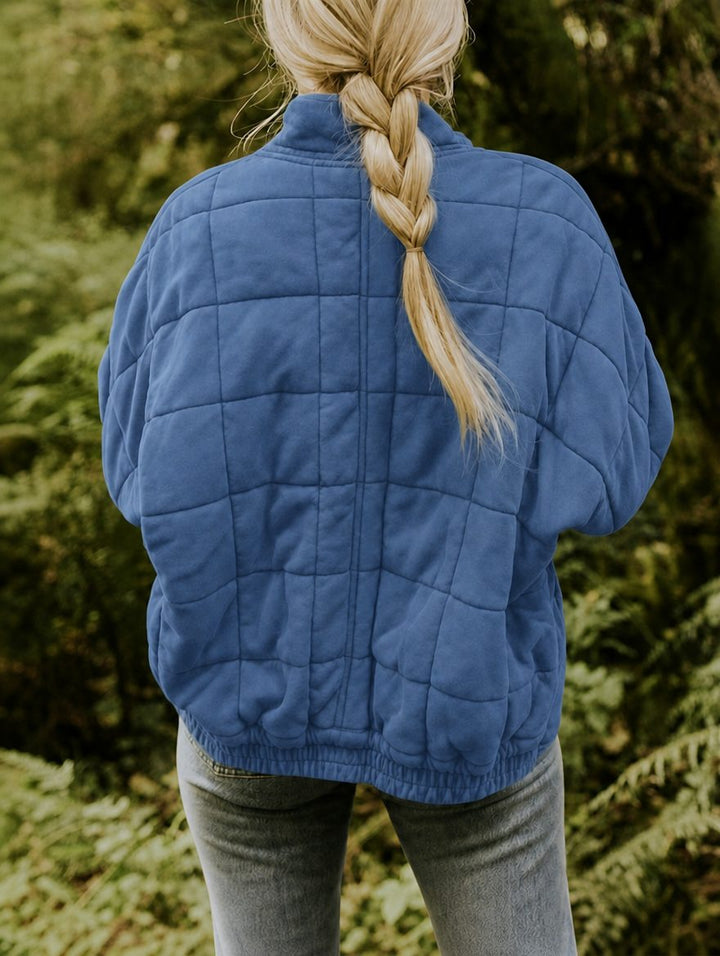 Tabitha | Diamond Quilted Jacket with Stand Collar for Women