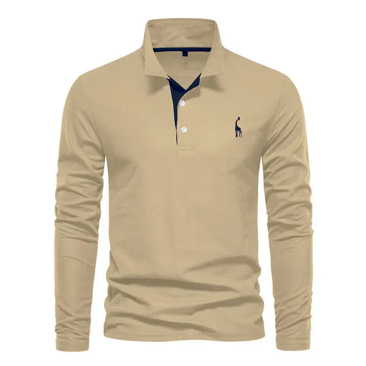 Long-Sleeved Polo Shirt for Men
