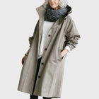 Rosie | Waterproof Trench Coat Hooded Long Women's Raincoat