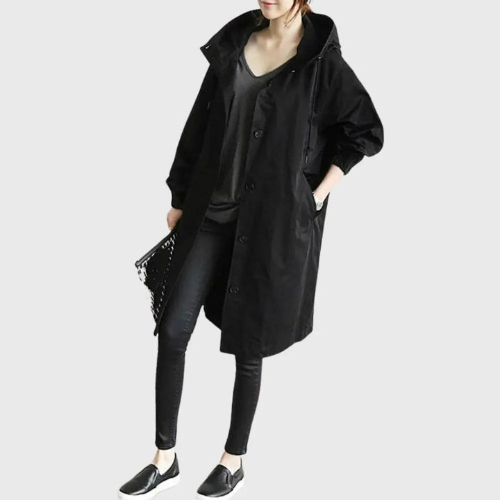 Rosie | Waterproof Trench Coat Hooded Long Women&