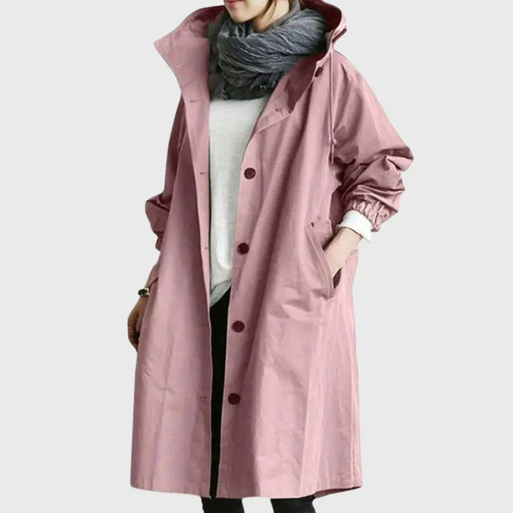 Rosie | Waterproof Trench Coat Hooded Long Women&