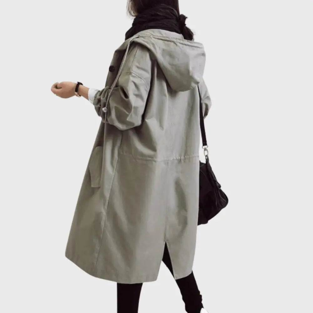 Rosie | Waterproof Trench Coat Hooded Long Women&