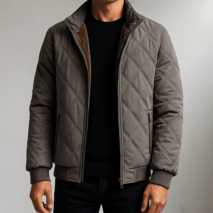 Winter Jacket for Men with Long Sleeves and Pockets