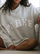 Women's Sweatshirt | Oversized Collegiate Chenille Letter Long Sleeve