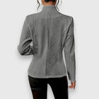 Scarlett | Women's Cable-Knit Mock-Neck Long-Sleeve Fitted Sweater
