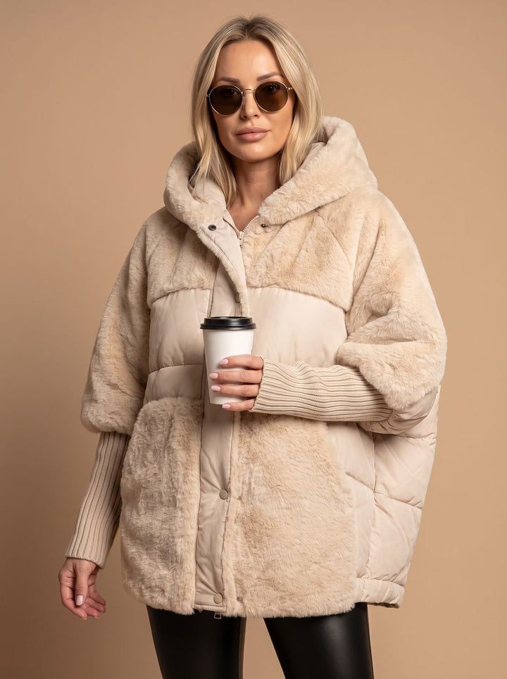 Gwendolyn | Puffer Jacket Puffer Coat Quilted Winter Warm Hooded Faux Fur Oversized Zip Up