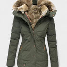 Evelyn | Women's Faux Fur Hooded Quilted Puffer Winter Coat