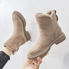 Aria | Women's Fleece-Lined Suede Slip-On Winter Ankle Boots