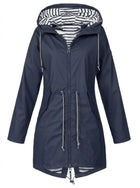 Victoria | Women's Hooded Drawstring Waterproof Rain Coat
