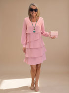 Isabella | Women's Long-Sleeve Tiered Ruffle Midi Dress