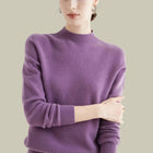 Phoebe | Women's Merino Wool Sweaters Mock-Neck Long-Sleeve Knit Jumper