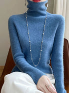 Ava | Women's Slim-Fit Ribbed Turtleneck Knit Jumper