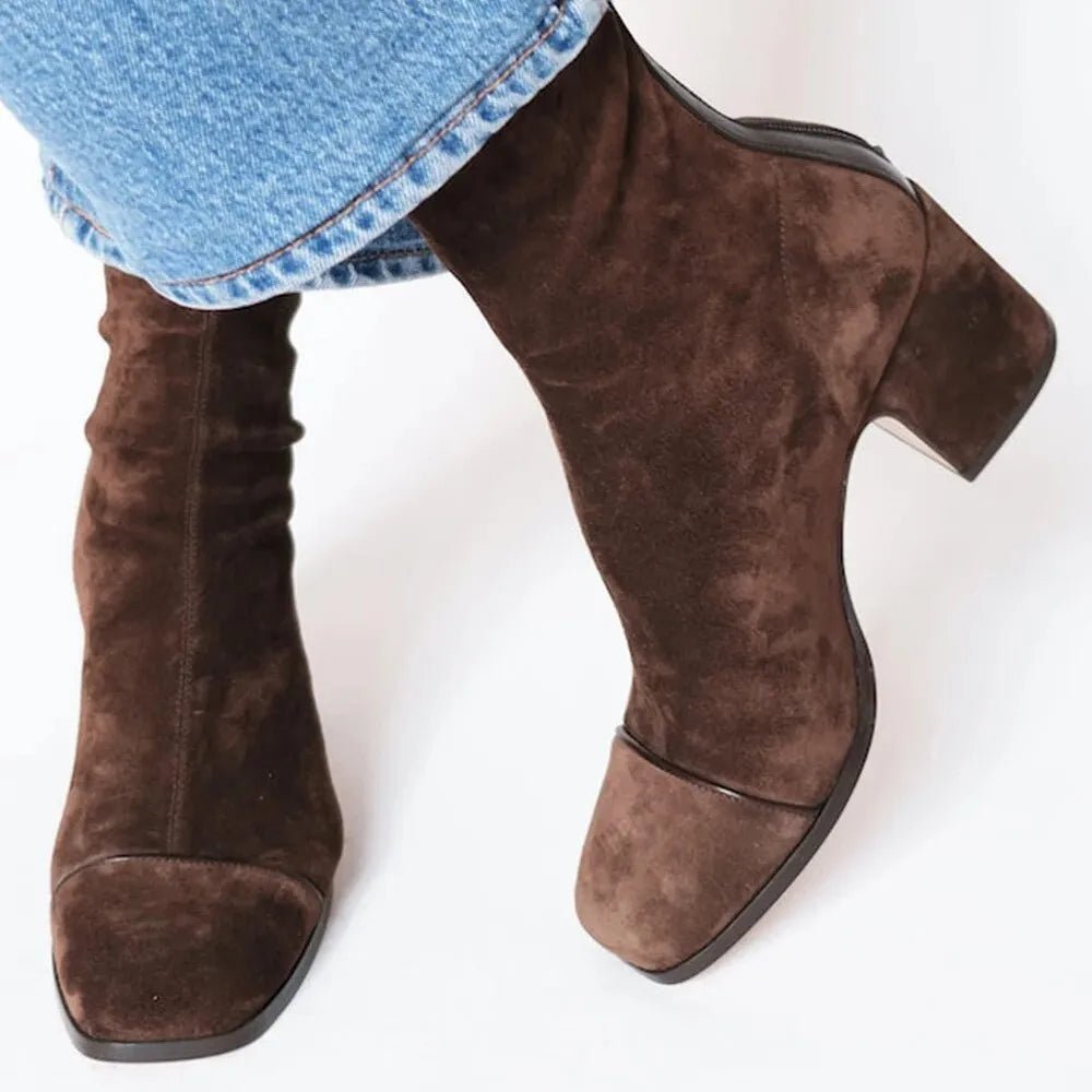 Block Heel Ankle Boots – Women&