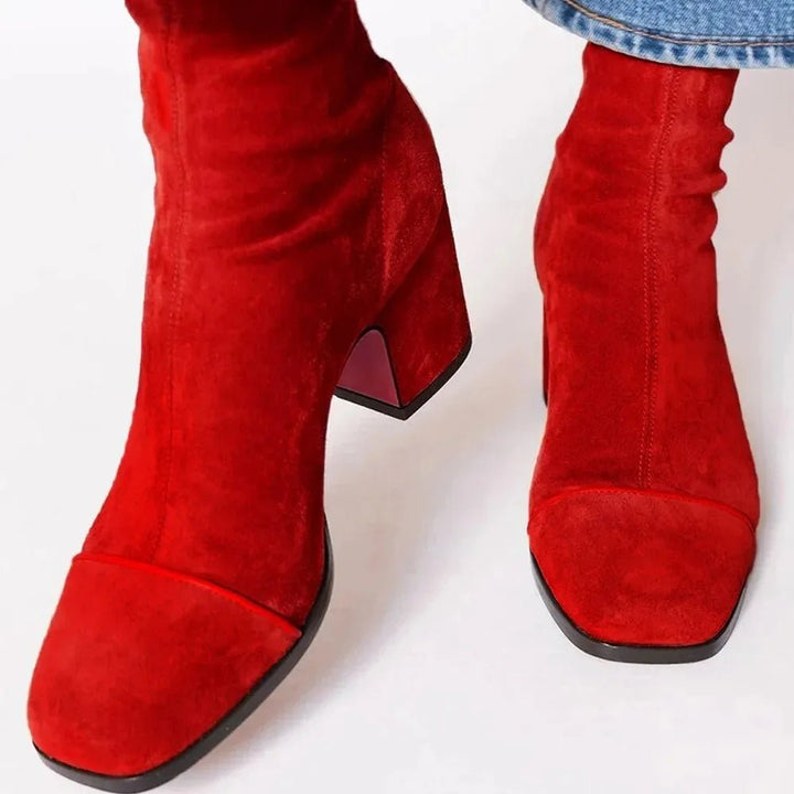 Block Heel Ankle Boots – Women&