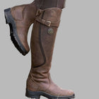 Harper | Women's Tall Leather Knee-High Buckle Strap Hiking Boots
